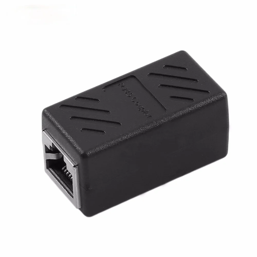 

Black RJ45 Couple Extension Female to Female Network LAN Connector Adapter Extender RJ45 Ethernet Cable Converter Coupler