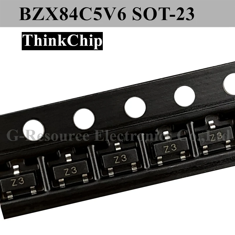 Diode stabilisée de tension SMD, 100 V, marquage Z3, BZX84C5V6 SOT-23, 5.6 pièces