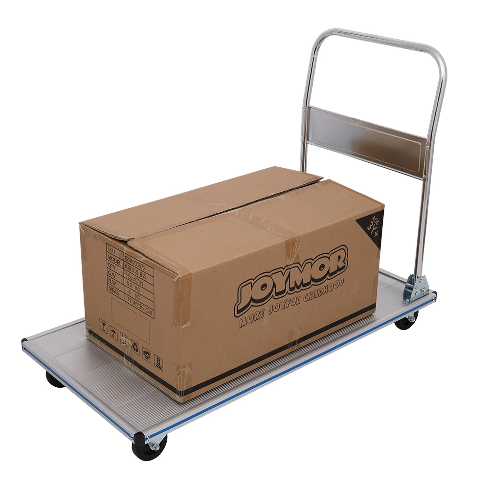 Convenient Foldable Flatbed Cart-2041-350 Flat Trolley Cart  Platform Truck for Warehouse Home Office