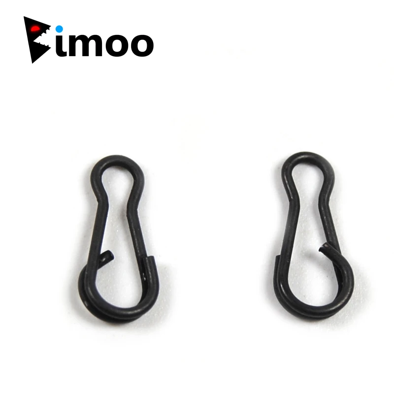 Bimoo 50 PCS/Pack Quick Kwik Clips Matt Black Color Carp Fishing Terminal End Tackle