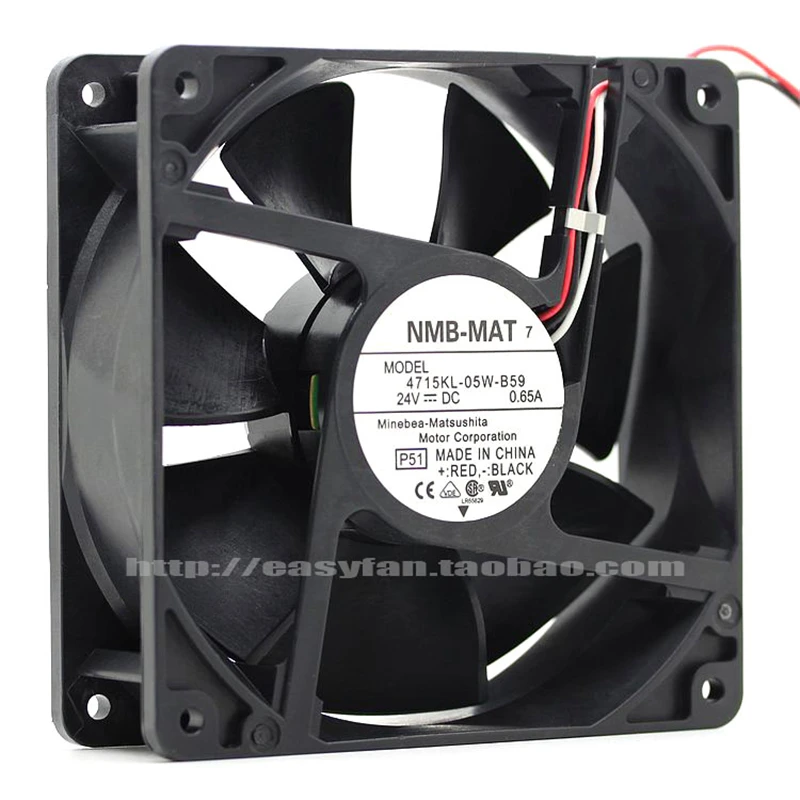 New original 4715KL-05W-B59 DC24V 0.65A three-wire variable frequency cooling fan