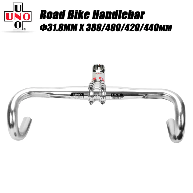Kierownica wyścigowa szosowa 31,8 mm srebrna wygięta kierownica Ultralekka 380/400/420/440 mm kierownica rowerowa szosowa Drop Bar elementy rowerowe