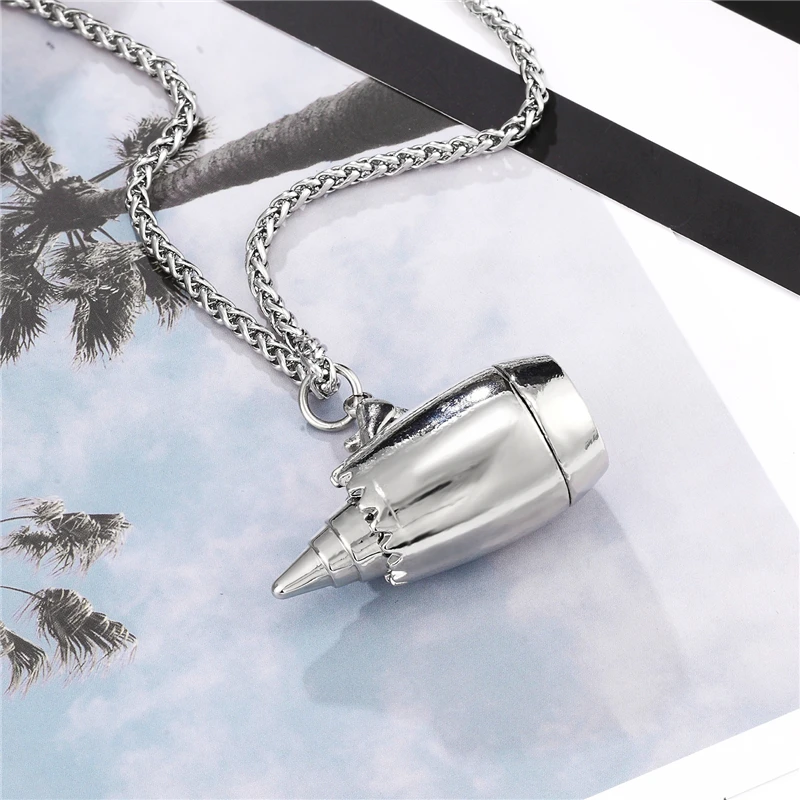 Airplane engine Pendant Necklaces Men Women Aircraft Turbine Brelok Bag Pendant Keychain Stainless steel Chain Fashion Jewelry