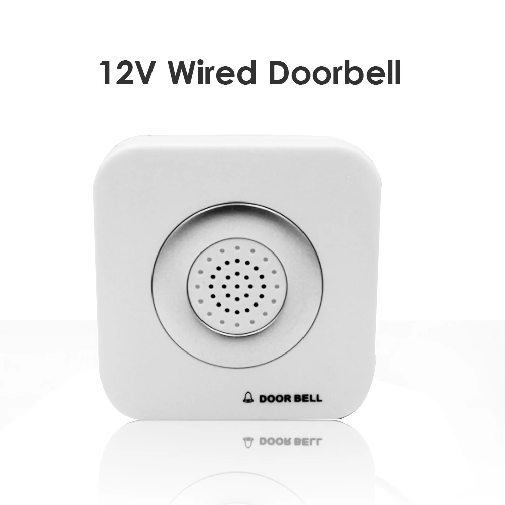 12V Wired Doorbell 4 Core Wire Access Control System for Home Hotel External Door Bell Door Hardware Home Improvement