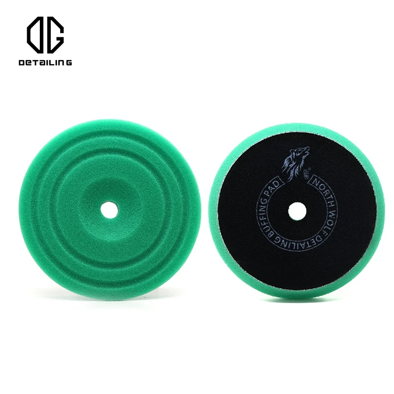 

DETAILING Green Color 5 inch Car Care Glass Foam Polishing Pad Rotary Polisher Buffing Pad Heavy Cutting Pad