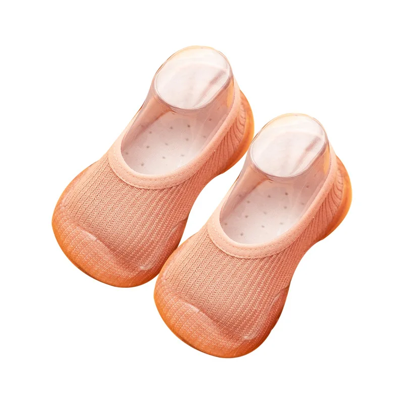 Children Anti-slip Shoes Newborn Baby Girl Boy Cotton Non-slip Floor Socks Rubber Sole Cartoon Indoor Summer