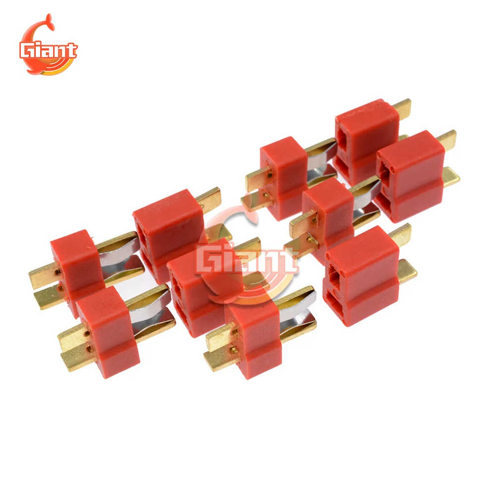 20pcs T Plug Male Female Connector ESC RC Lipo Battery Helicopter For Deans 5Pair T Type Male Female Adapter Connector