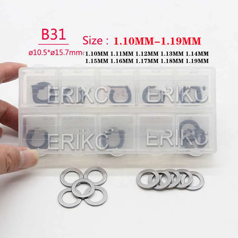 

ERIKC B31 SIZE 1.10 MM-1.19MM Fuel Injector Shims 1.12MM 1.14MM 1.15MM 1.16MM 1.17MM 1.18MM 1.19MM 240 PCS /Box