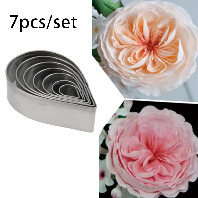 7Pcs Clay Cutter Stainless Steel Drop Round Ceramic Pottery Designer DIY Polymer Clay Craft Cutting Mold for Jewlery Pendant