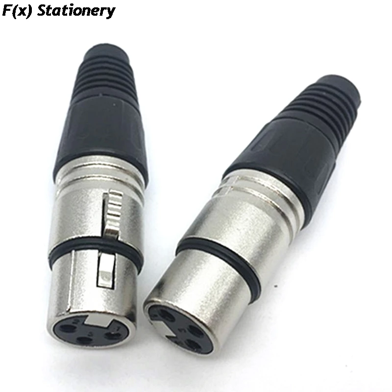 Male & Female 3-Pin 4-Pin 5-Pin XLR Microphone Audio Cable Plug Connectors Cannon Cable Terminals