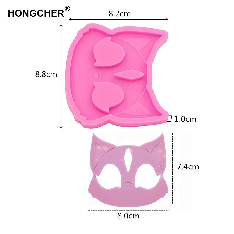 Self-defense artifact cat silicone mould diy jewelry making tool keychain polymer clay epoxy resin glossy food grade molds