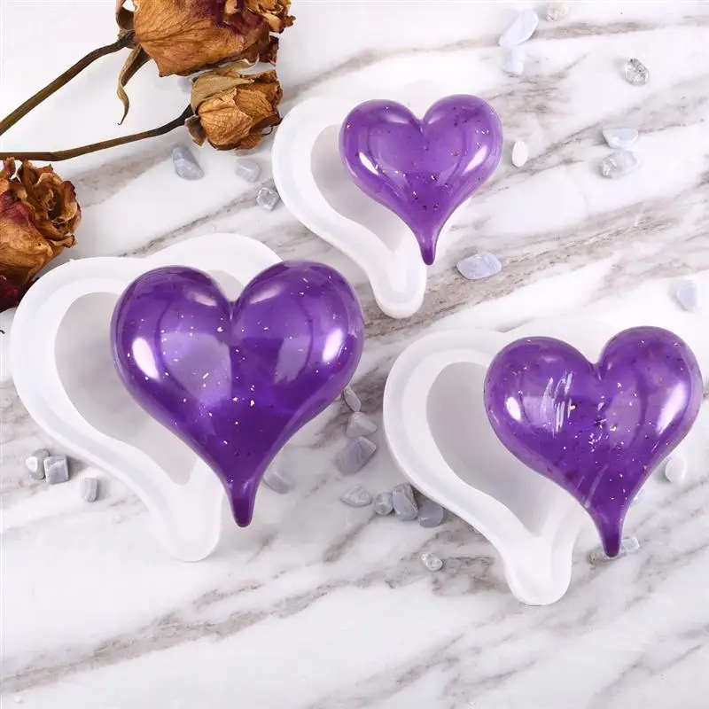 Resin Jewelry Mold 3D Diamond Love Heart Shaped Mould UV Epoxy For Jewelry Making Tools