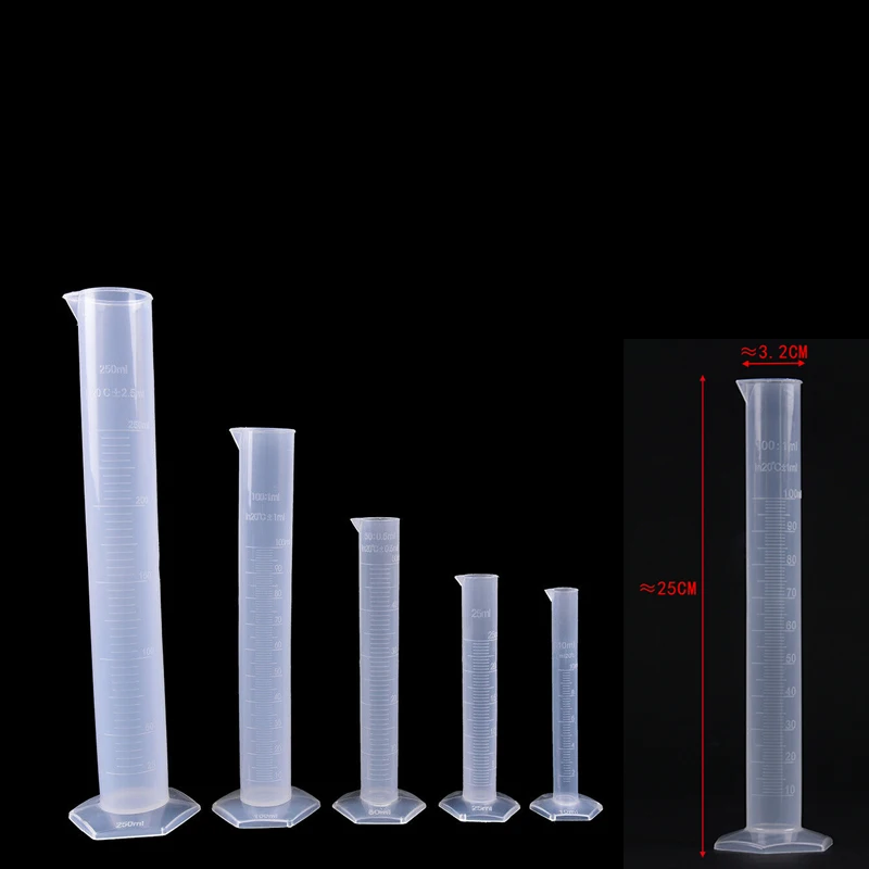 10-1000ml Transparent Plastic Graduated Tube Liquid Measurement Graduated Cylinder Laboratory-Specific Laboratory Supplies