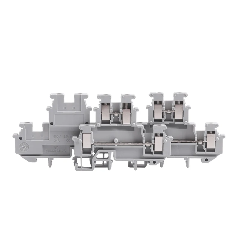 MBKKB2.5 MBKKB-2.5 Double Layer Screw Clamp DIN Rail Terminal Blocks Kit Set 500V 24A