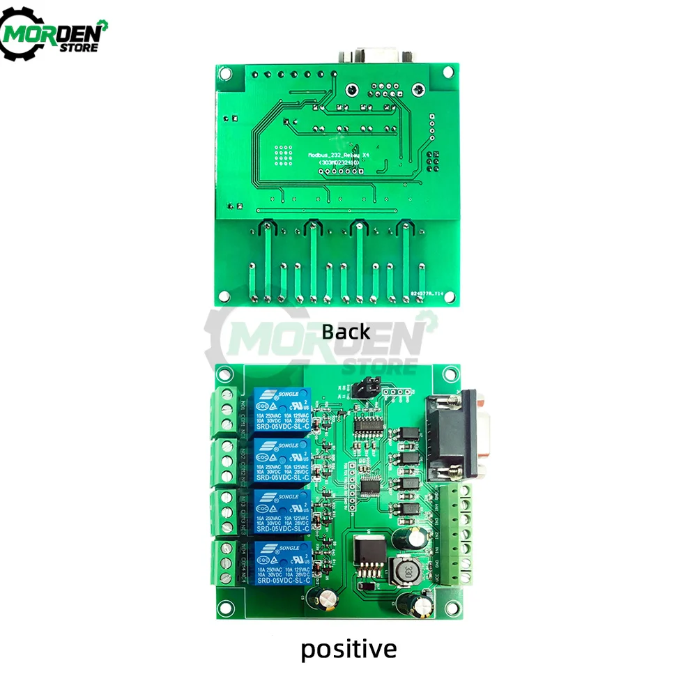 DC7-24V Modbus RTU Four Channel Relay Module RS232/TTL UART Relays Power Supply For Home Electrical  Appliance