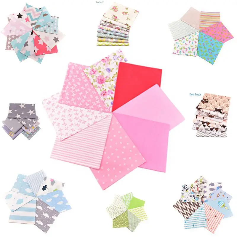 DwaIngY High Quality Will Cotton Fabric For Patchwork DIY Sewing Quilting Quarters Handmade Cloth Doll Material 20*25cm/Piece