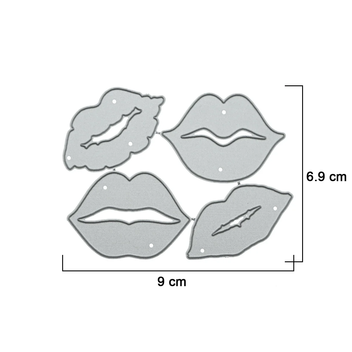 Lips Lipstick Print Pattern Metal Cutting Dies Scrapbooking Cutter DIY Memory Card Photo Album Clipart Decorating Stencil