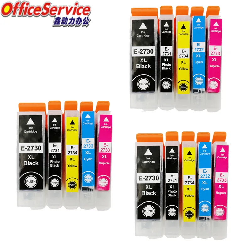 3 Sets Compatible ink Cartridges T2730 T2731 T2732 T2734 For Epson Expression Premium XP-510 600 610 700 710 800 810 printer