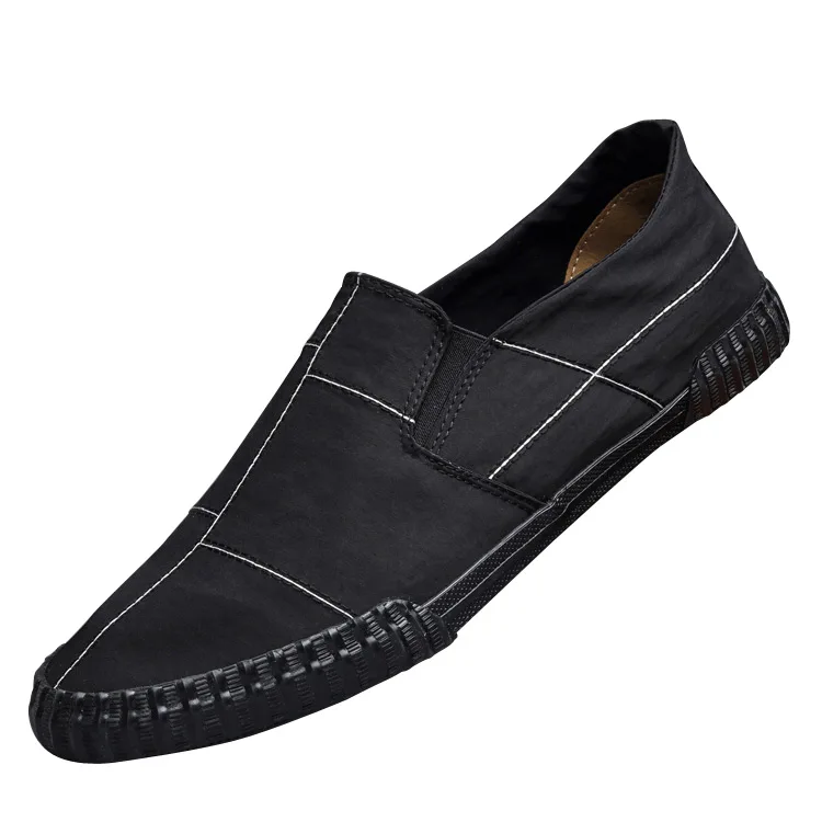 2023 Fashion Men\'s Canvas Sneakers Shoes Spring Male Tide Slip On Driving Loafers Ventilation Light Vulcanize Flats M9070