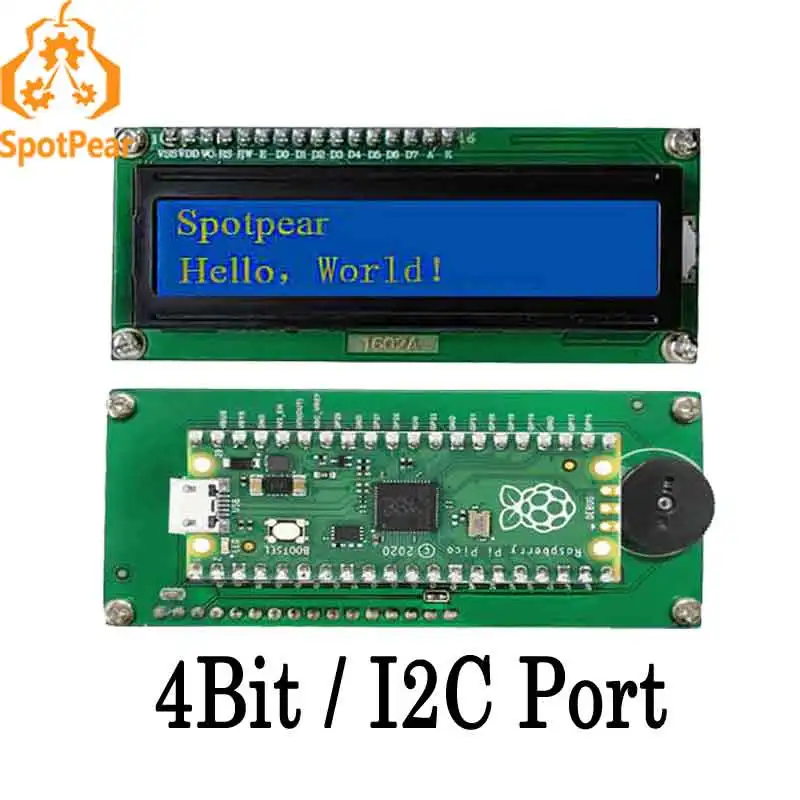 Raspberry Pi Pico LCD1602 Display Module 4Bit or I2C Pico Screen LCD