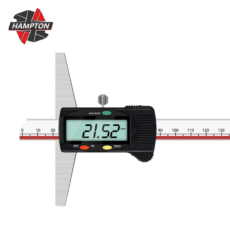 

HAMPTON 1pc 0-150mm Digital Depth Vernier Caliper Stainless Steel Rulers LCD Screen Digital Calipers Depth Measuring Tools