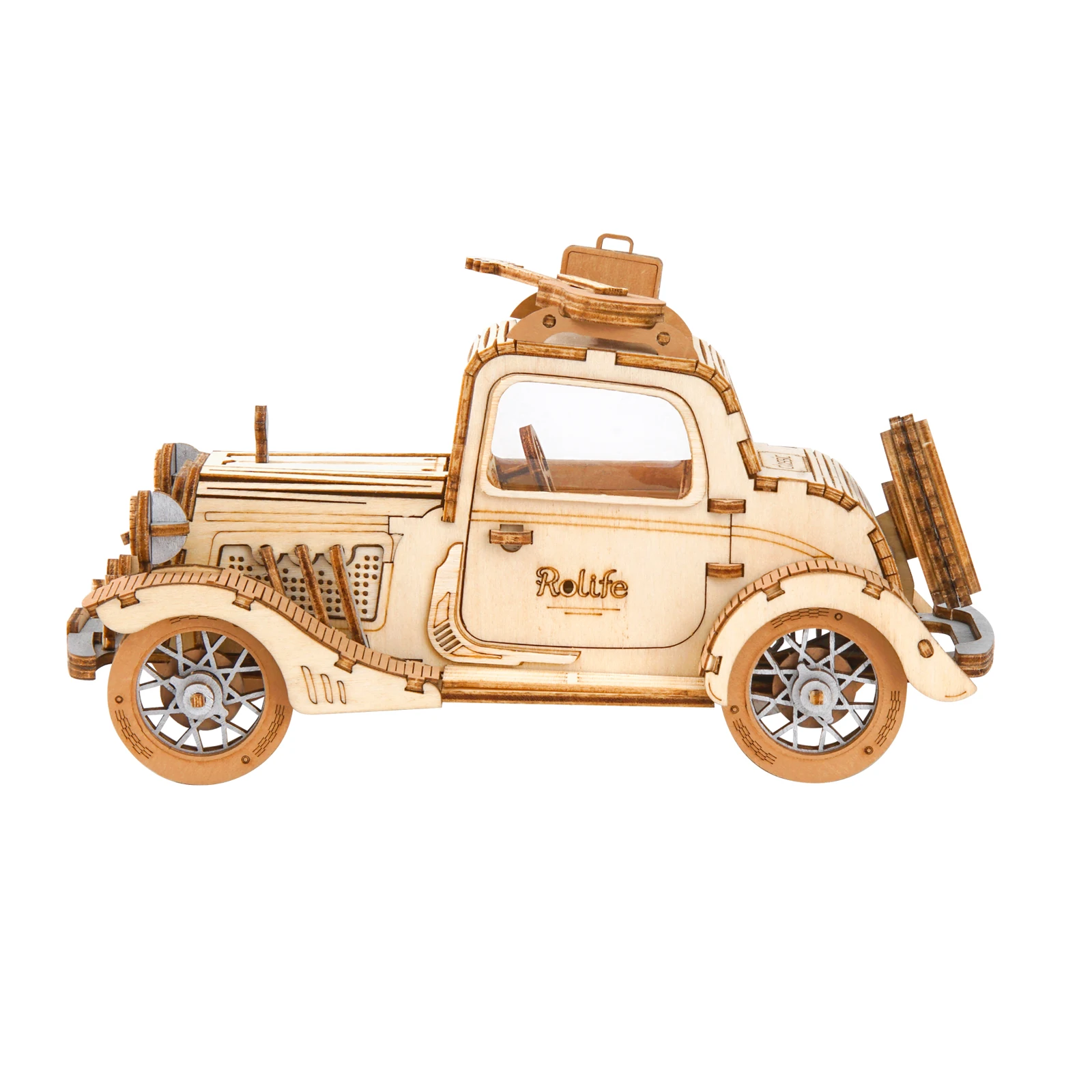 Robotime Rolife Vintage Car Model 3D Wooden Puzzle Toys for Chilidren Kids Adult TG504