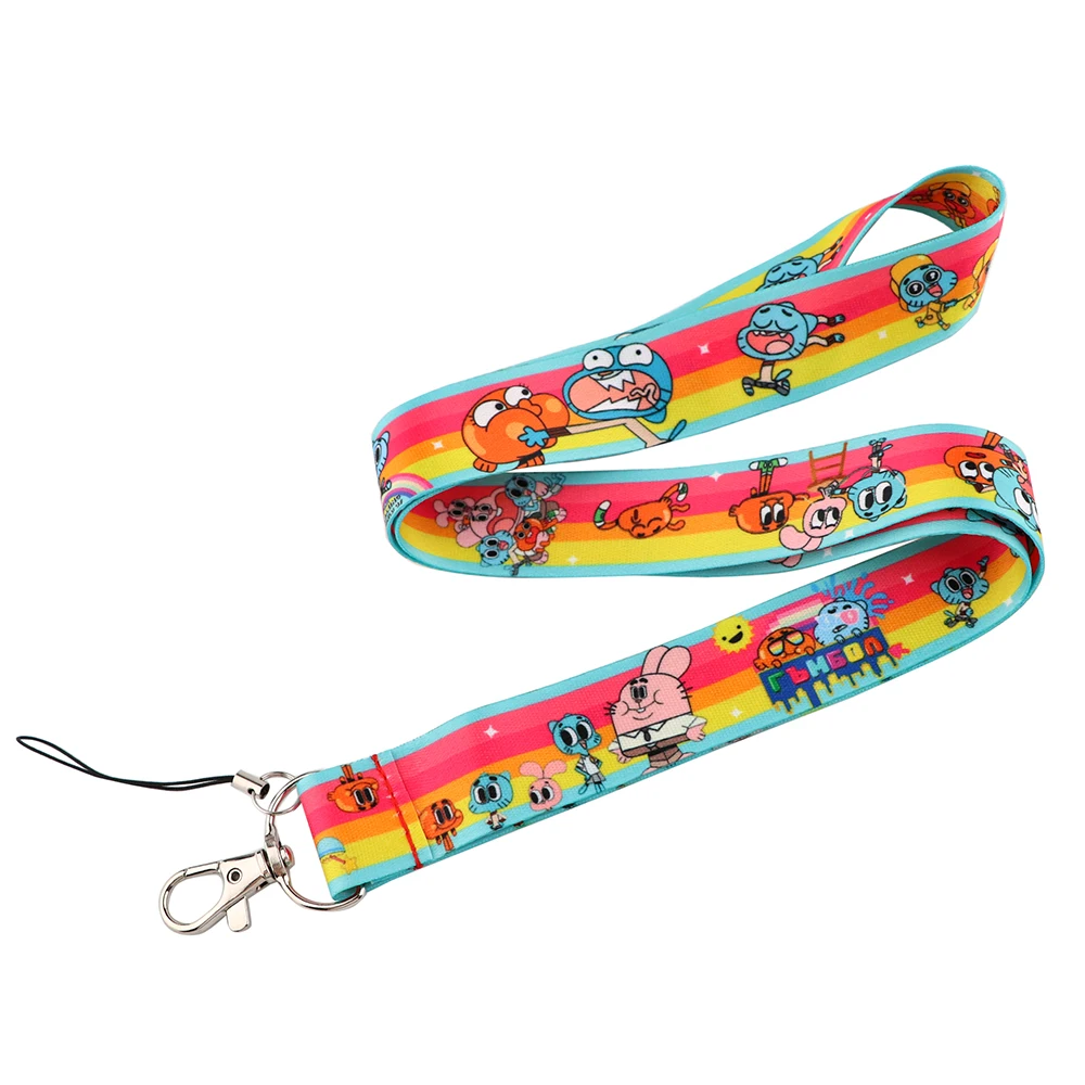 Flyingbee أنيمي الأحرف المفاتيح العلامات الشريط الرقبة الحبل ل مفاتيح بطاقة الهوية تمرير الصالة الرياضية الهاتف USB شارة حامل DIY بها بنفسك شنق حبل ...