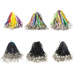 Mixed 100pcs/lot Thread Cord Key holder Lobster keyrings DIY Bag Key Ring Bags Toys Phone Hanger Keyfob DIY KeyChain Accessories