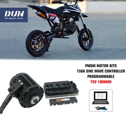 72V Powerful QS 4000W 138 90H 100kmh Mid Drive Motor with EM-150 Controller for Electric Motorcycle