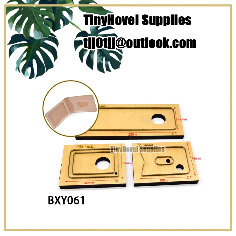 Card Clip Wallet Coin Purse Cutting Dies,Wooden Die Cut, Die Cutting, Die Cutter, for Leather Cutting,Big Shot Machine, BXY061