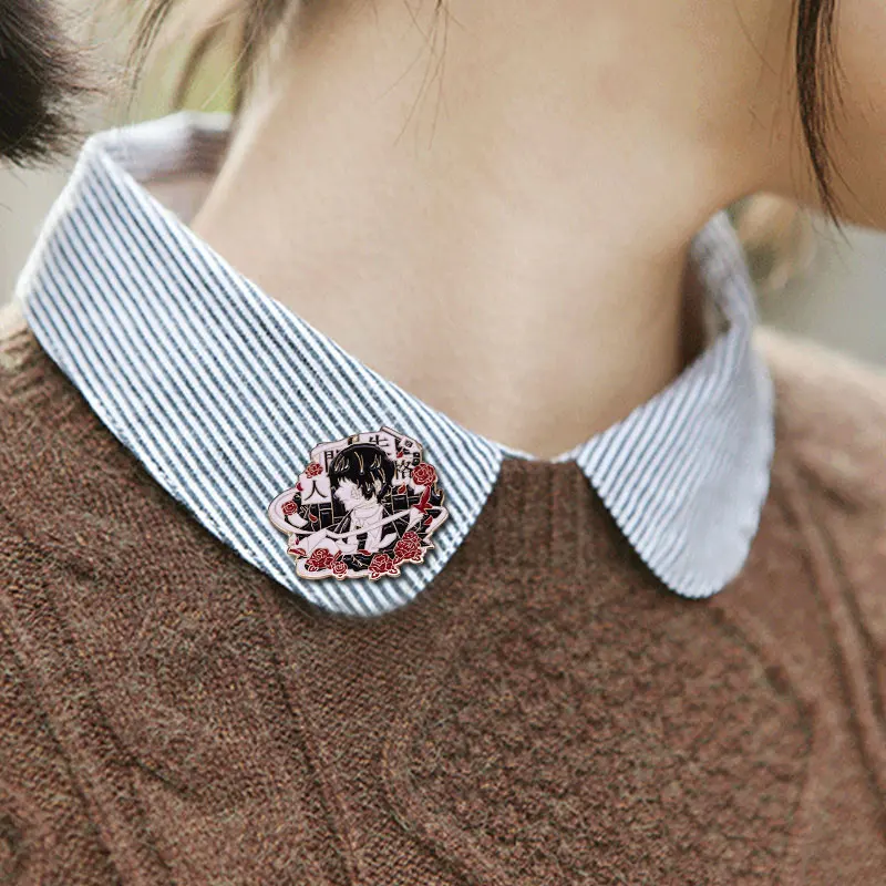 Bungo Stray Dogs enamel pin Dazai Osamu brooch anime badge