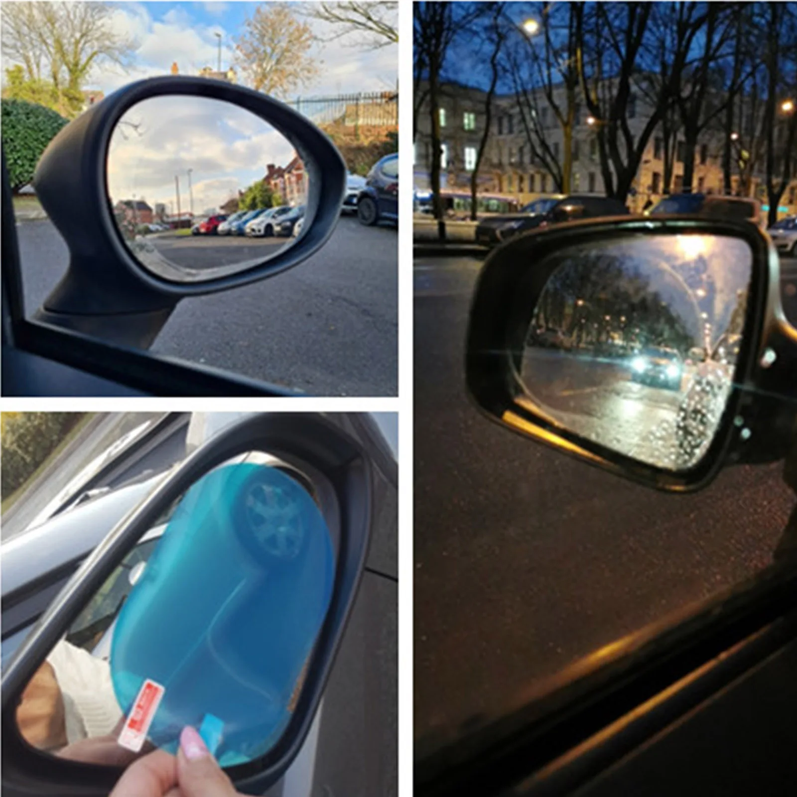 2pcs Car Rear View Mirror Rainproof Film Anti-Fog Clear Protective Sticker for Toyota Tacoma 2016 2017 2018 2019 2020 2021 2022