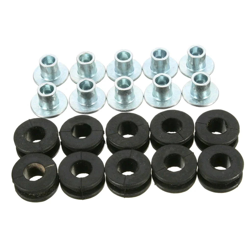 10pcs Motorcycle Rubber Grommets Bolt Assortment Kits For Honda For Yamaha for Most Fairings/Cowling Pieces