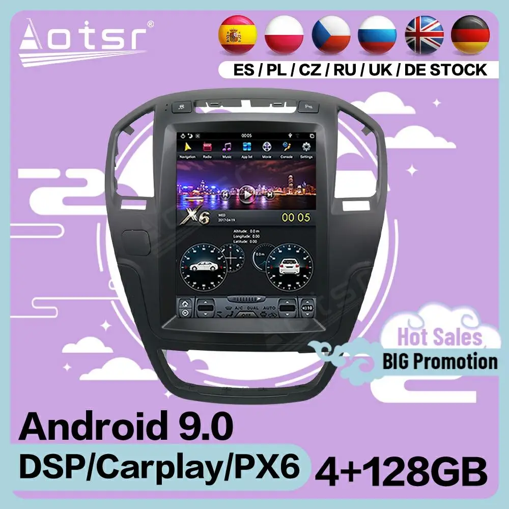 128G Tesa- Screen Multimedia Stereo Android Player For Opel Insignia Vauxhall Holden CD300 CD400 2008 2009 2010-20013 Head Unit