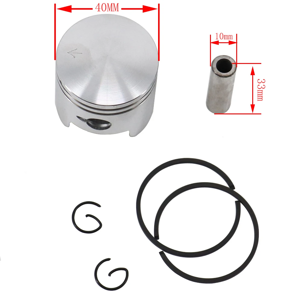 40-6 40mm Piston 10mm Pin For 47cc 2Stroke Engine Mini Quad ATV Dirt Pocket Bike Scooter