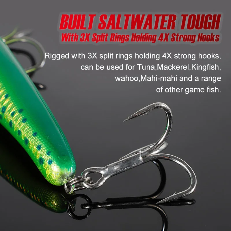 NOEBY 180mm - Hard Bait Deep Diving 48g para mar - imagen 5