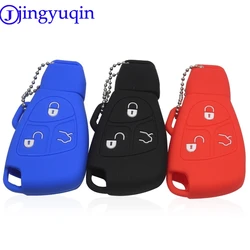 jingyuqin 3 Button Silicone Remote Key Case For Mercedes For Benz B C E ML S CLK CL Fob Cover Holder keyless entry protective