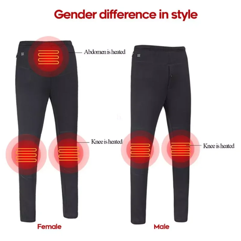 Winter Heated Pants Self Heating Pants Outdoor Hiking Warm Slim USB Trekking Skiing Electric Thermal Trousers Women Men PT-507