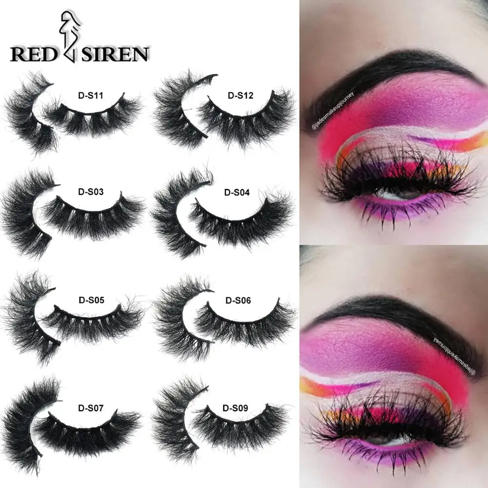 RED SIREN Mink Eyelashes Fluffy Mink Lashes Handmade 100% Mink Hair Short Natural Eyelashes Make Up Eye Lashes 3d Mink Lashes