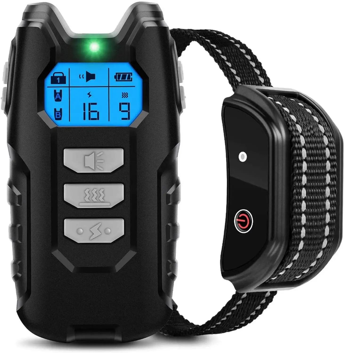 1000ft Pet Dog Training Collar with Remote Rechargeable Waterproof LCD Beep Vibration Shock Collar