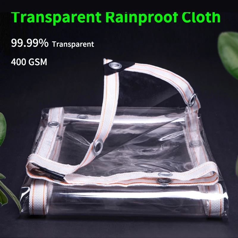 

0.3mm PVC Transparent Rainproof Cloth Garden Balcony Succulent Plant Keep Warm Waterproof Cloth Outdoor Car Truck Tarpaulin