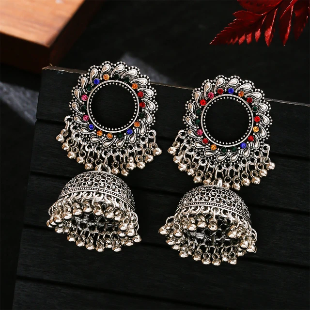 Bollywood Earrings Indian Jhumka Jhumka Earrings Jewelry Women Vintage Silver Aliexpress
