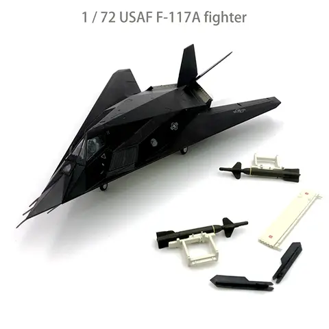 1/72 lutador USAF F-117A Modelo de aeronave de liga acabada