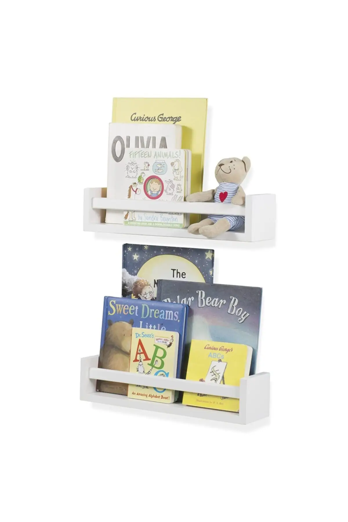 Montessori Children Room Educational Bookcase 2 Li Wall Rack Set