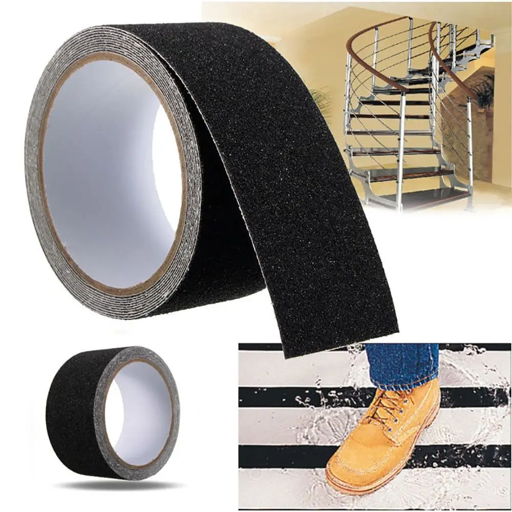 5m Anti-Slip Tape Outdoor Anti Slip Stickers High Friction Non Slip Traction Tape Abrasive Adhesive For Stairs Safety Tread Step