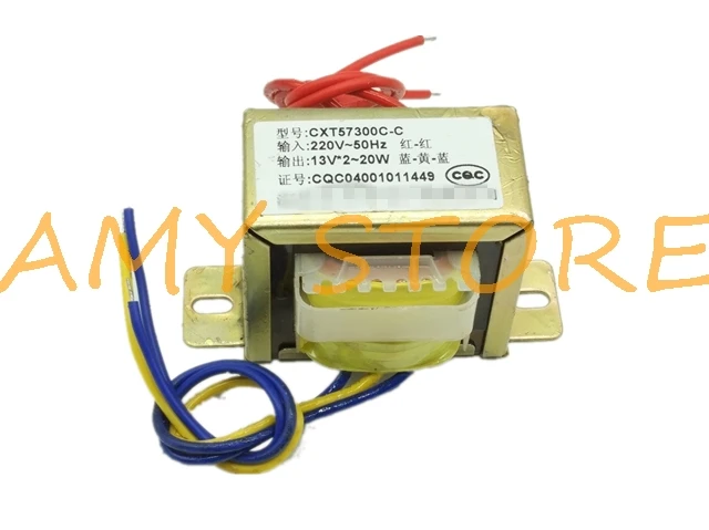 EI57*30 AC13V-0-13V 0.8A Output 20W 20VA EI Ferrite Core Input 220V 50Hz Vertical Electric Power Transformer