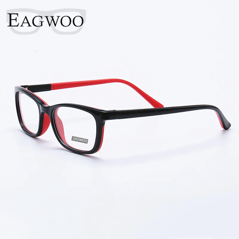 

EAGWOO Silicon Soft Eyeglasses Children Optical Frame Plain Spectacle Boy Girl Temple Prescription Glasses Frame 222