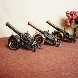 Antique Decoration Door-Shaped Mortar Cannon Pure Hand Retro Iron Art Small Steel Cannon Model P003