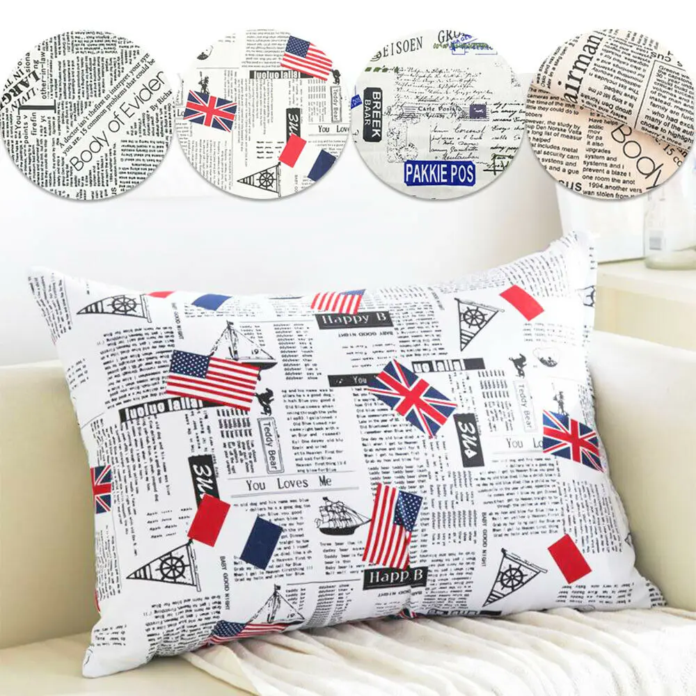 Retro Newspaper Printed Cotton Linen Fabric Abrasion Resistant DIY Handmade Sewing Quilt Tablecloth Textiles Home Decor Material