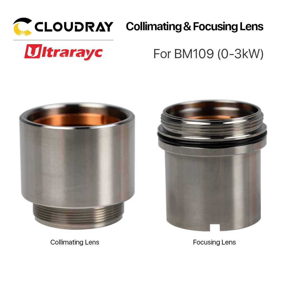 Ultrarayc BM109 1.5KW Collimating & Focusing Lens D28 F100 F125mm with Lens Holder for Raytools Laser Cutting Head BM109